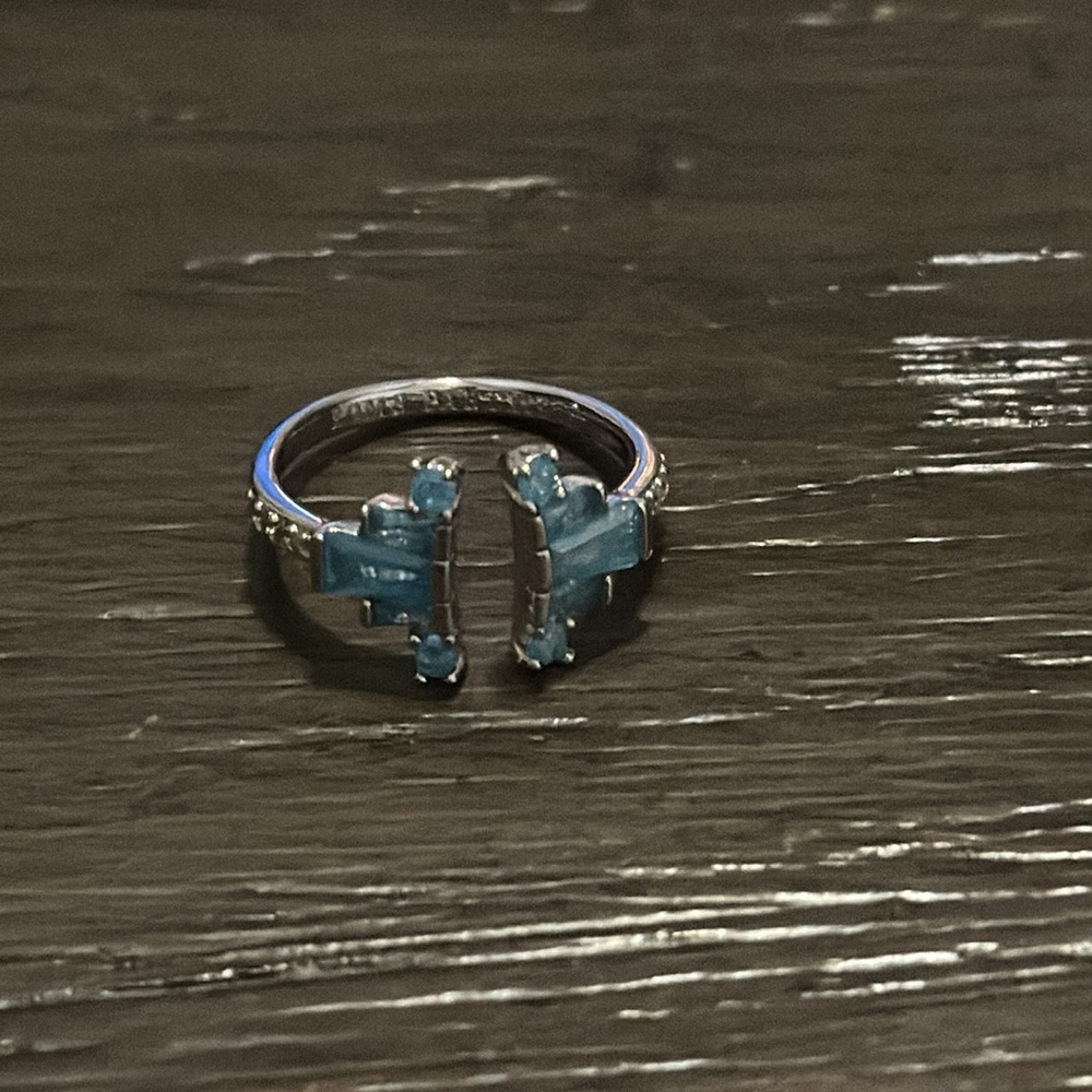 Aquamarine Ice Crystal Ring - Picture 3 of 4